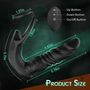 App Control 9 Vibrating Thrusting Dual Ring Dildo Shaped Prostate Massager