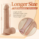 KING Bendable Glans Longer 10.24 Inch 5 Telescoping 7 Vibrating Swinging Lifelike Huge Dildo