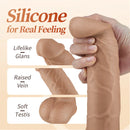 KING Bendable Glans Longer 10.24 Inch 5 Telescoping 7 Vibrating Swinging Lifelike Huge Dildo