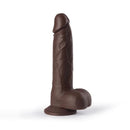 8.7-Inch Remote Control 3-Speed 9-Frequency 3 functions Dildo in Dark Brown - Lusty Time