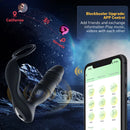 Murphy-APP/Controller & 9-Telescopic / Vibration & Penis Ring Locking Prostate Massager - Lusty Time